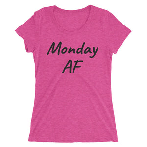 It's Monday AF up in here. Can it be Friday, yet? Pink tee.
